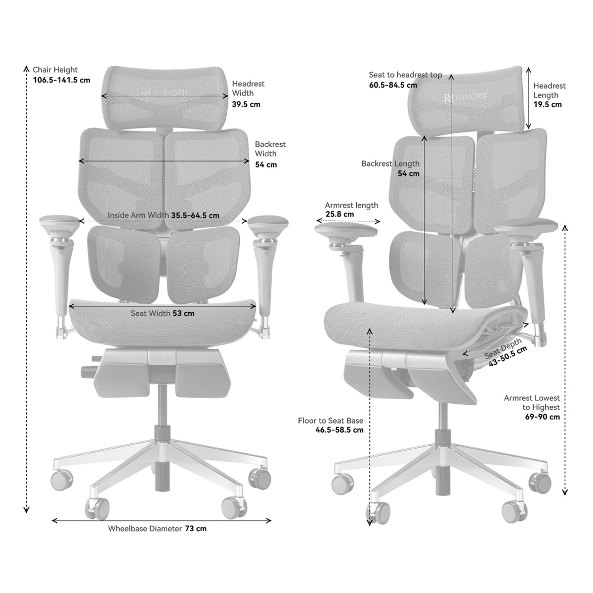 Hinomi X2 Pro Ergonomic Office Chair (X1 Upgraded)