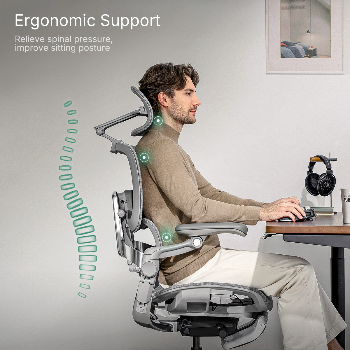 Hinomi H2 Pro Ergonomic Home Office Chair with Optional Footrest