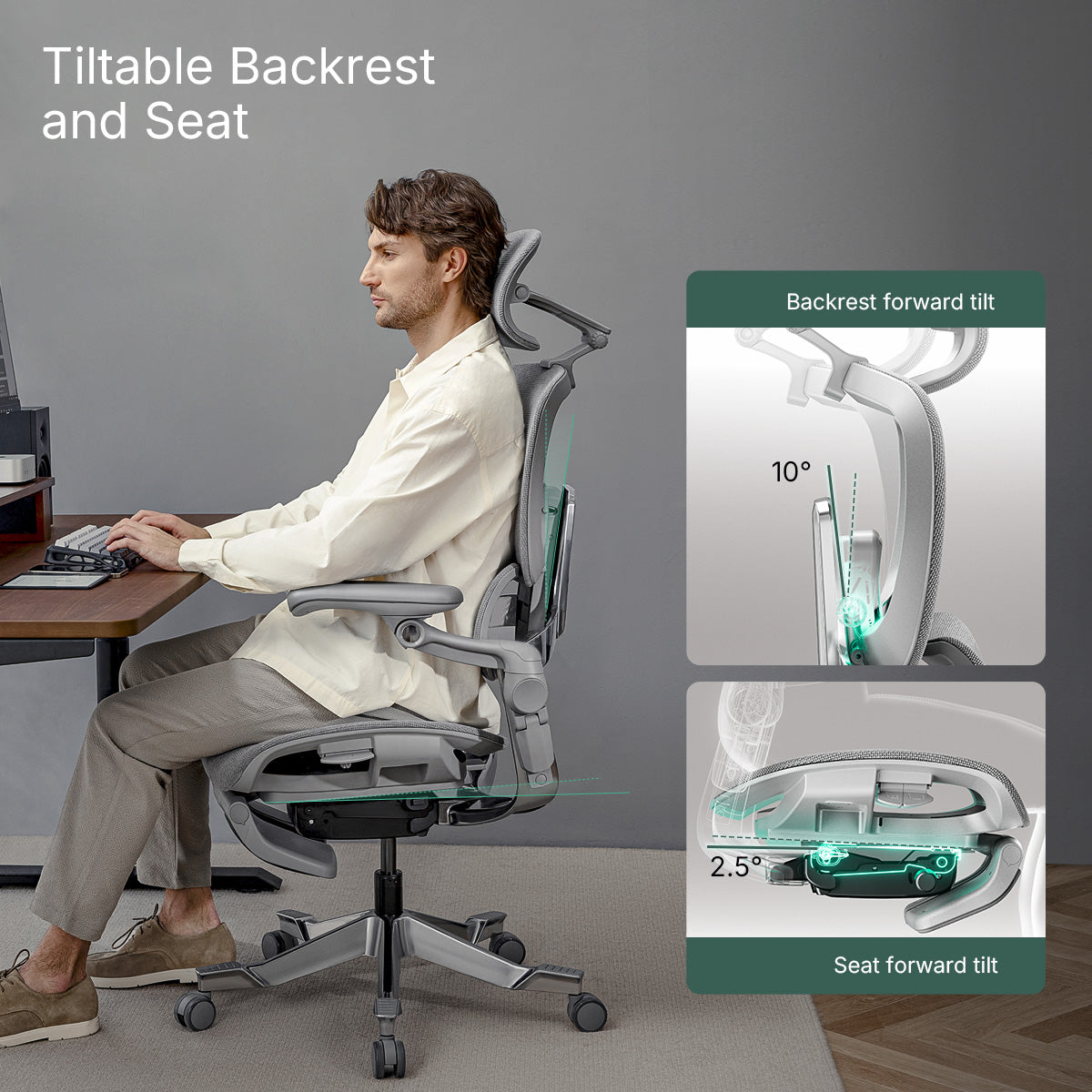 Hinomi H2 Pro Ergonomic Home Office Chair with Optional Footrest