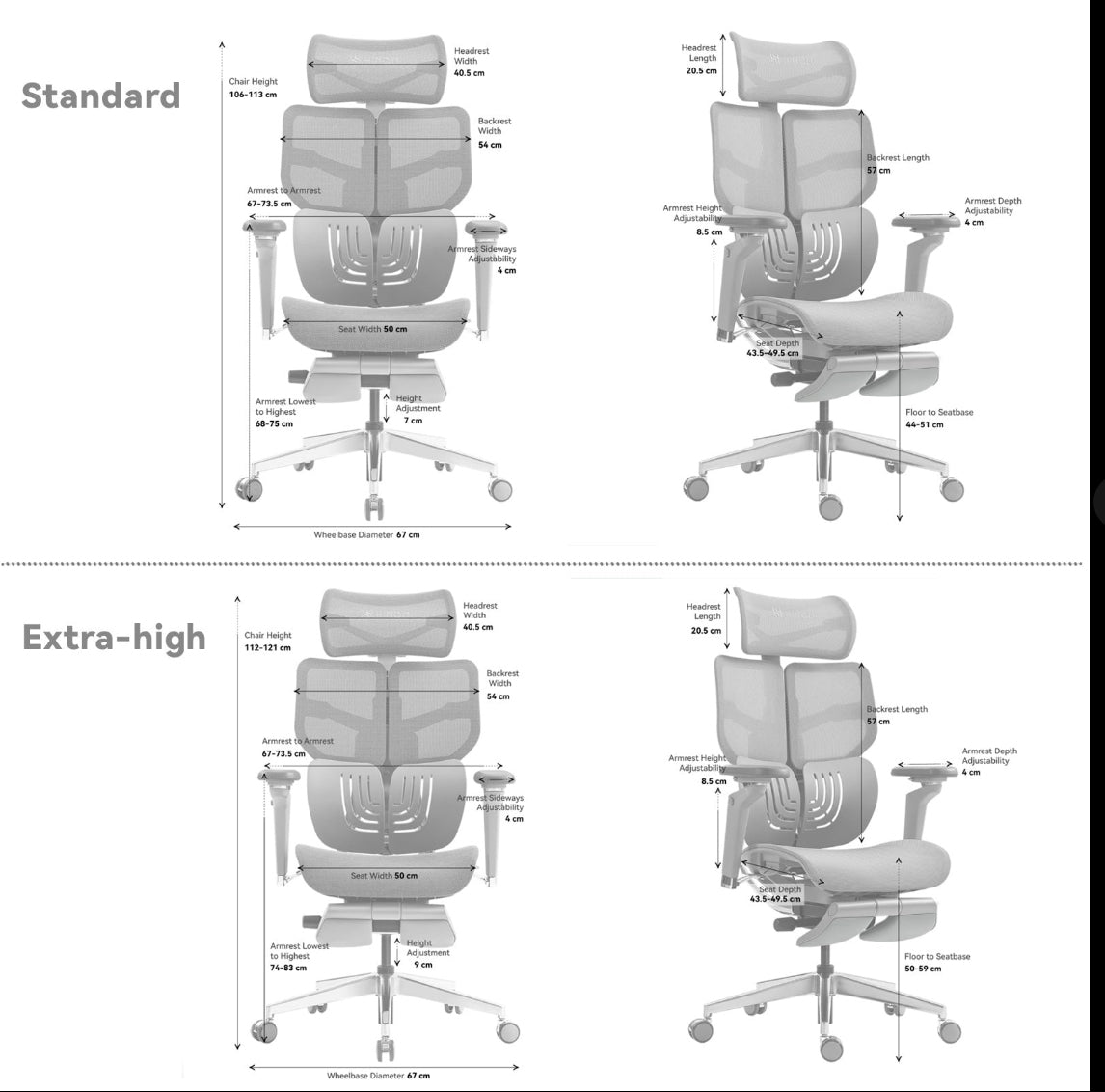 Chaise de bureau ergonomique X1