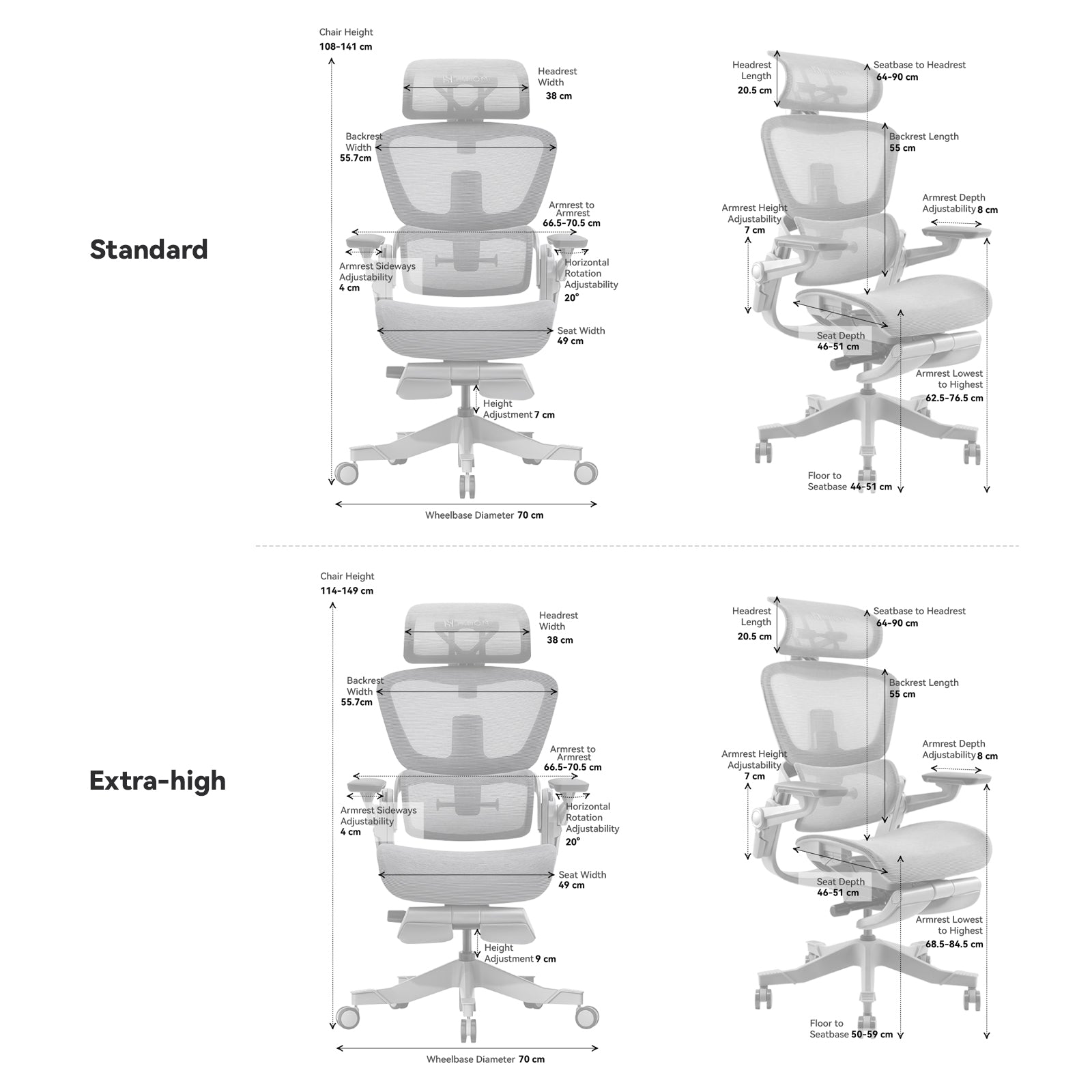 Hinomi H1 Pro Manual H1 Pro Ergonomic Office Chair With 3D Lumbar